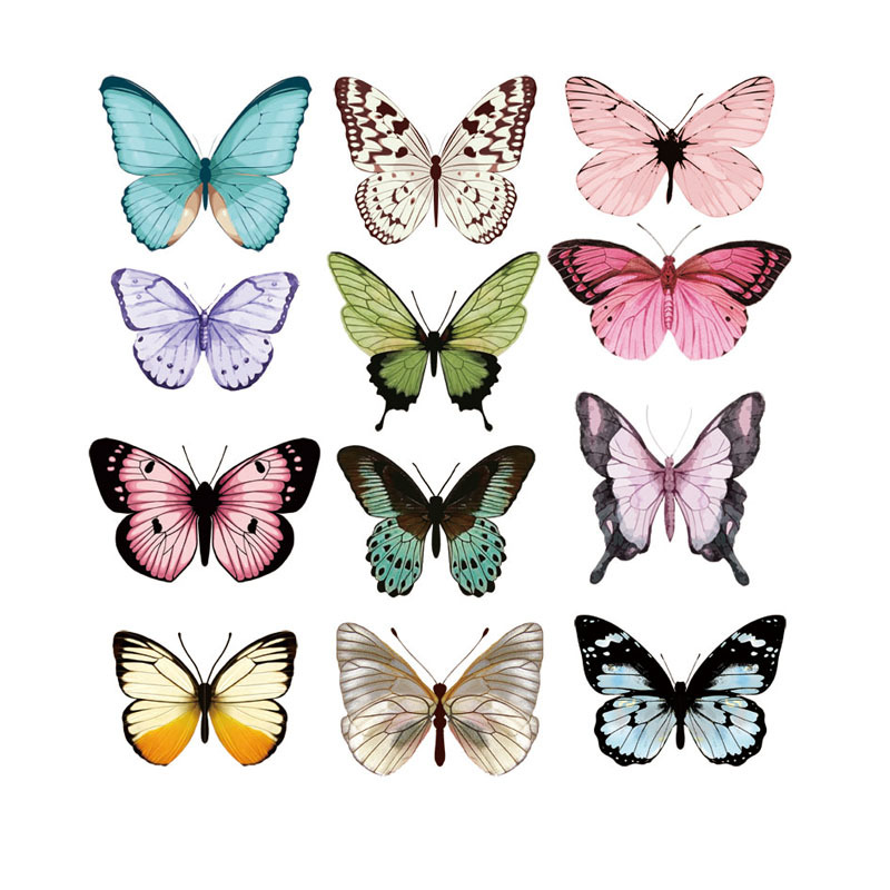 Qixi día de san valentín simulación de PVC tridimensional mariposa ramo accesorios decoración caja de regalo accesorios de decoración DIY materiales de joyería