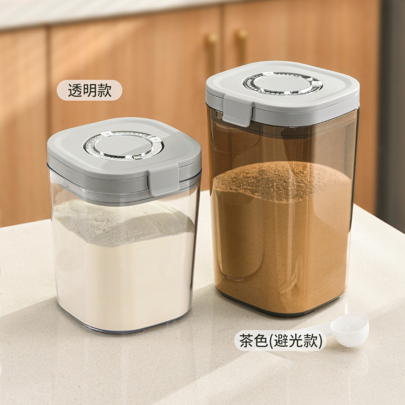 家庭用一体型密封缶食品缶保存缶麺箱穀物キッチンスナック防湿保存|undefined