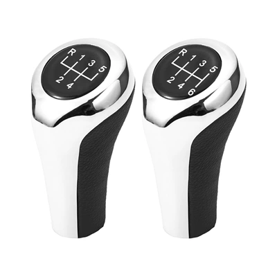 Cross-Border Applicable Bmw Car Gear Shift Knob Modification Gear Lever Accessories Manual Transmission Shift Handle Ball Head (Cab and accessories) - bright-silver-5-speed