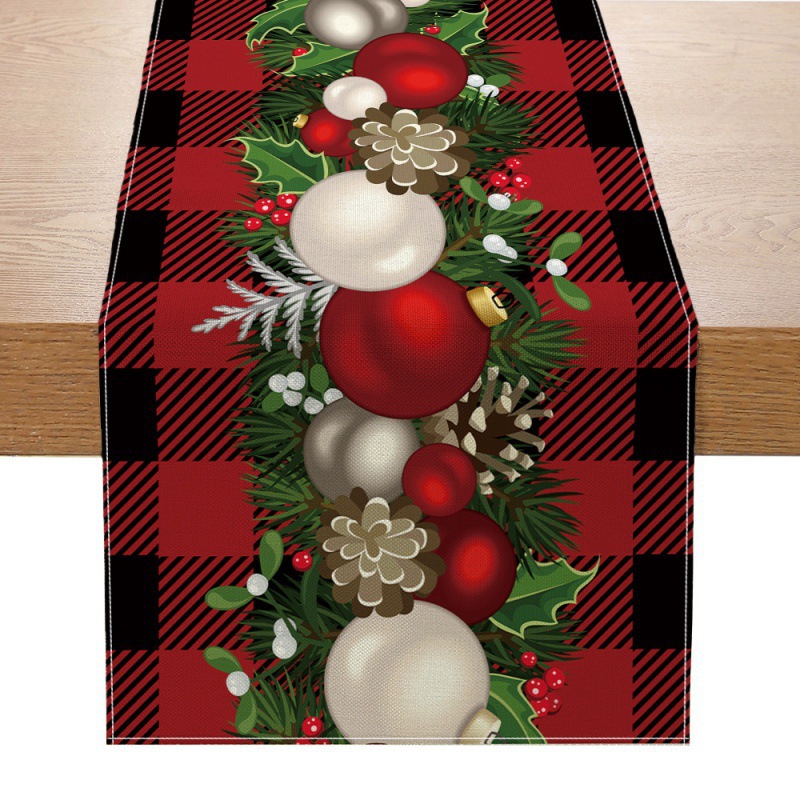 Tapete de Mesa Navideño con Estampado Creativo, para Decoración