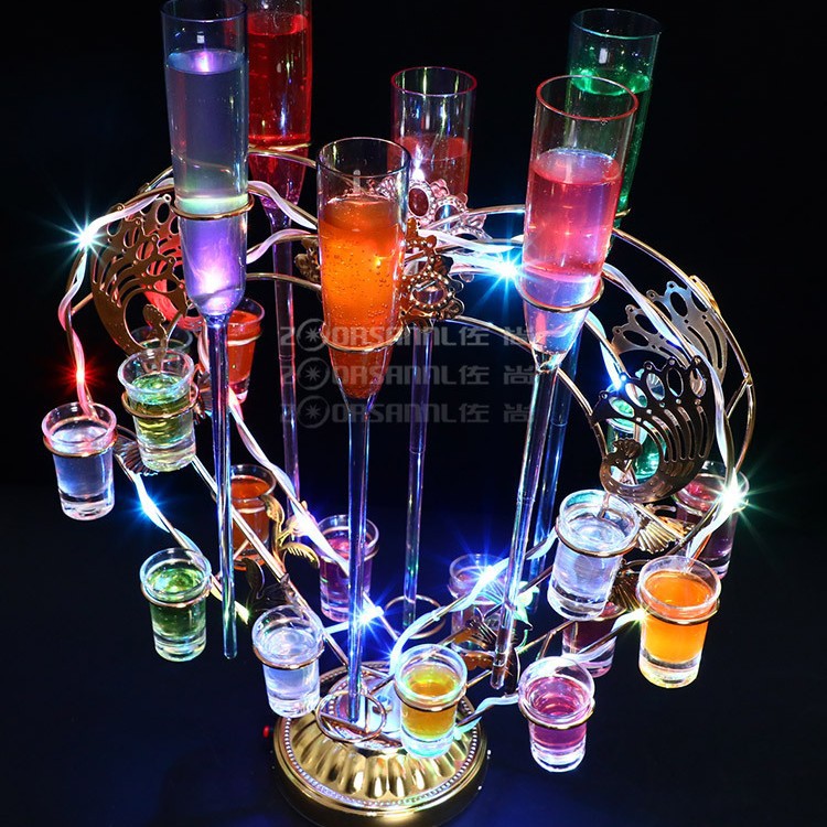 Bar club nocturno KTV estante del vino emisor de luz saxofón titular de la taza de bala titular de la taza de cóctel creativo titular de la taza de emisión de luz