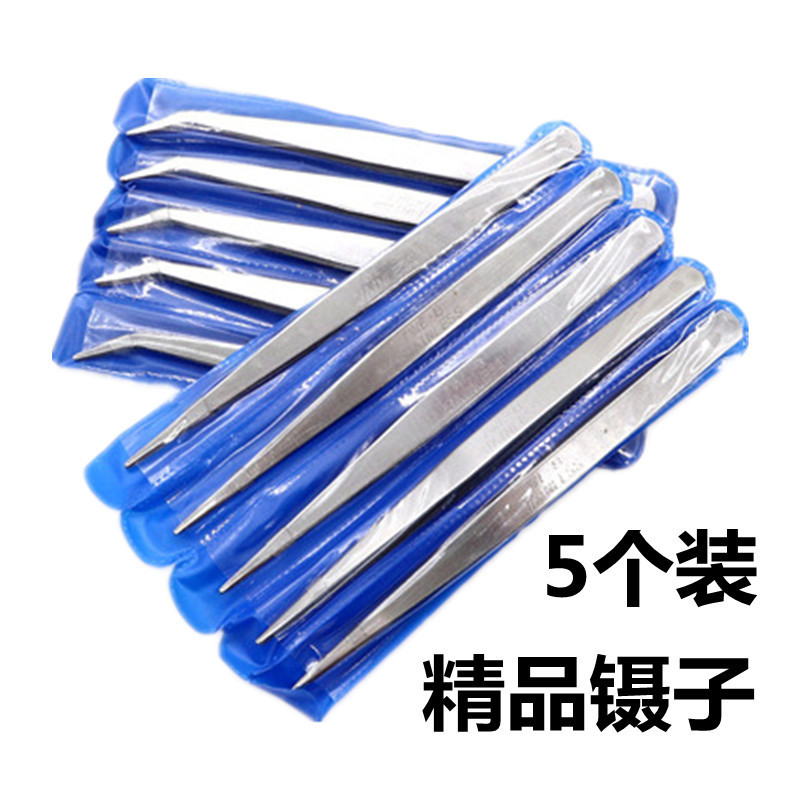 厚いステンレスピンセットのまっすぐな頭の肘の先のペンチの目のはさみの多肉の線のクリップのミシンの修理ツール|undefined