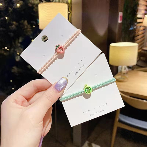 Japanese small fresh fruit hair ring net red hair rope bracelet dual-use small rubber band headband women's online shop small gifts wholesale