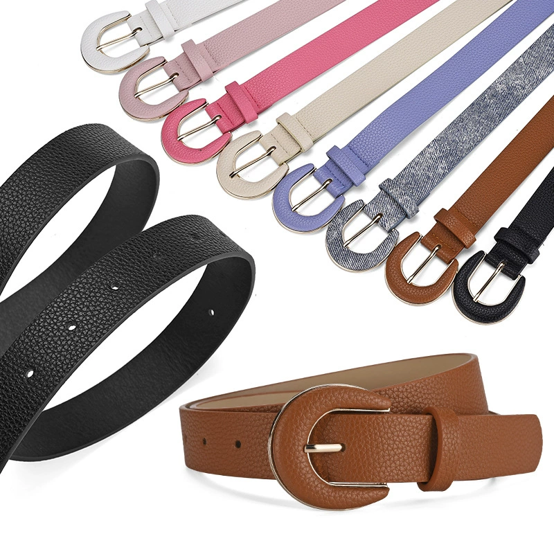 Metal jeans, fashionable universal belt, simple and elegant design