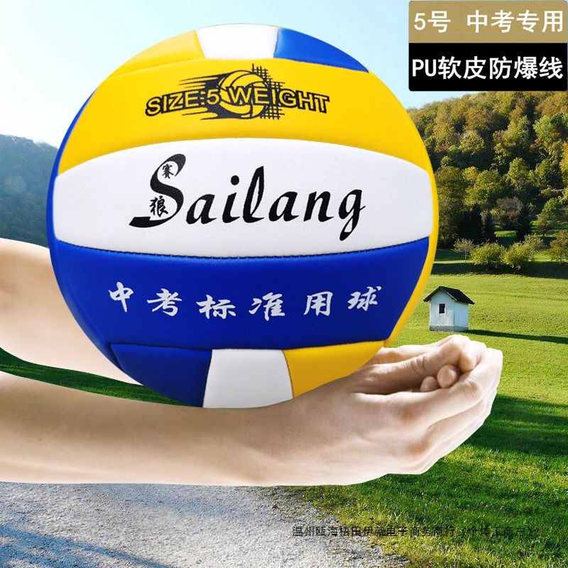 Sailang Volleyball No. 5 Hard Volleyball for Junior High School Students' Examination Thickened Soft Pu Training Competition Volleyball