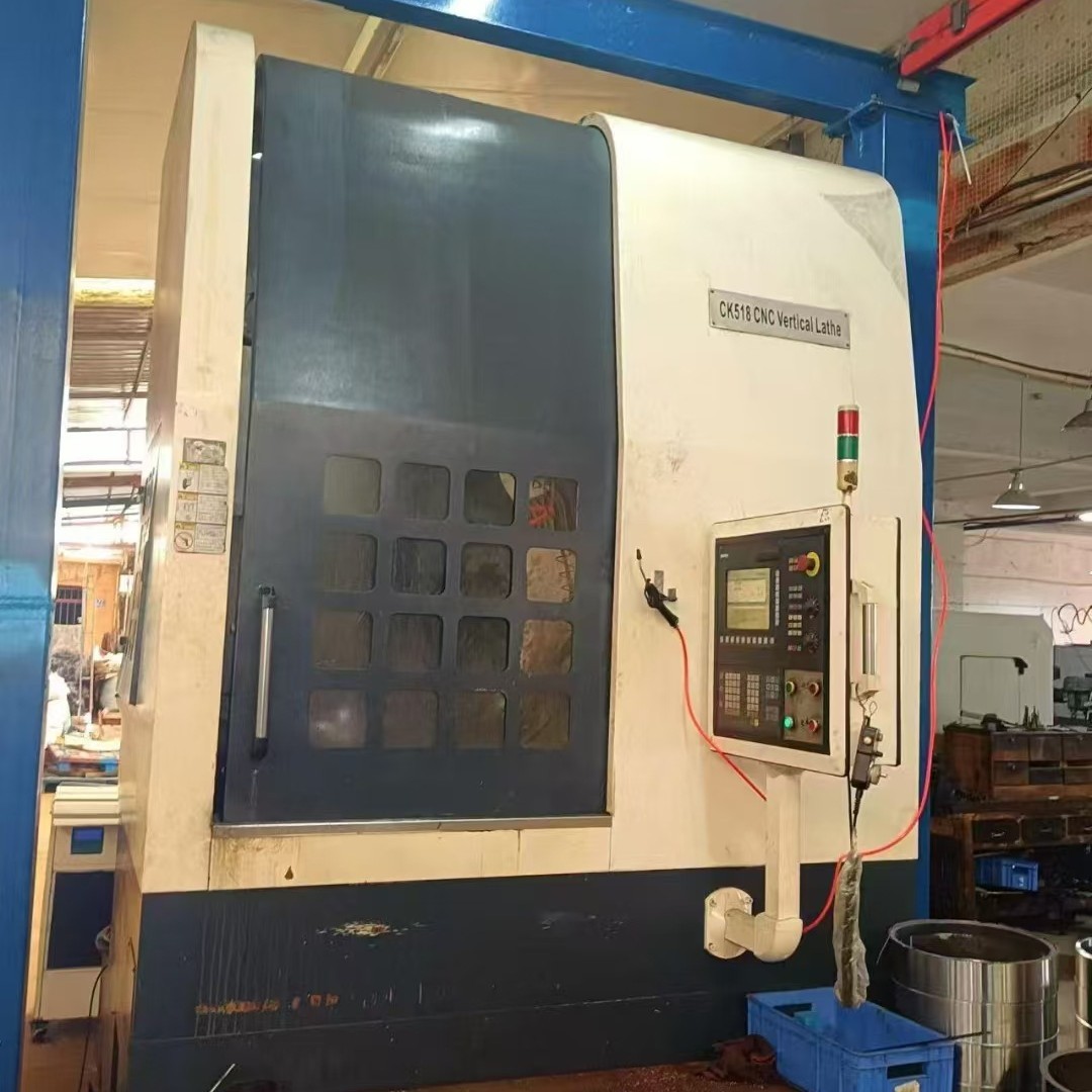 处理成功CK518数控立式车床600液压卡盘工件重量1200