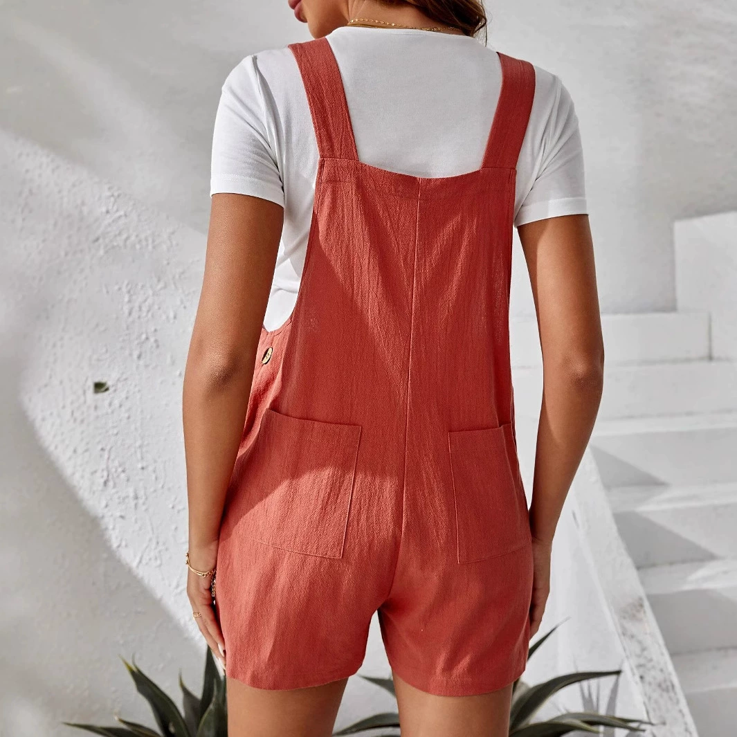 Set for pregnant, shorts, T-shirt, adjustable suspenders, overall, European style
