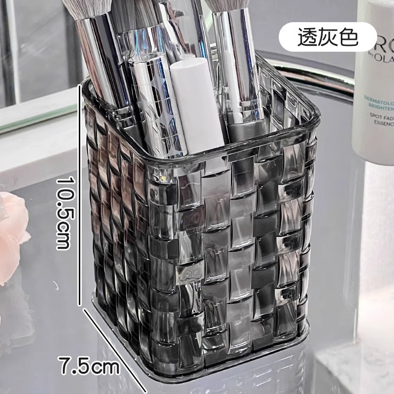 Mesa de escritorio escritorio estante de papelería dormitorio de estudiantes con caja transparente en la mesa artefacto de escritorio almacenamiento de bolígrafo