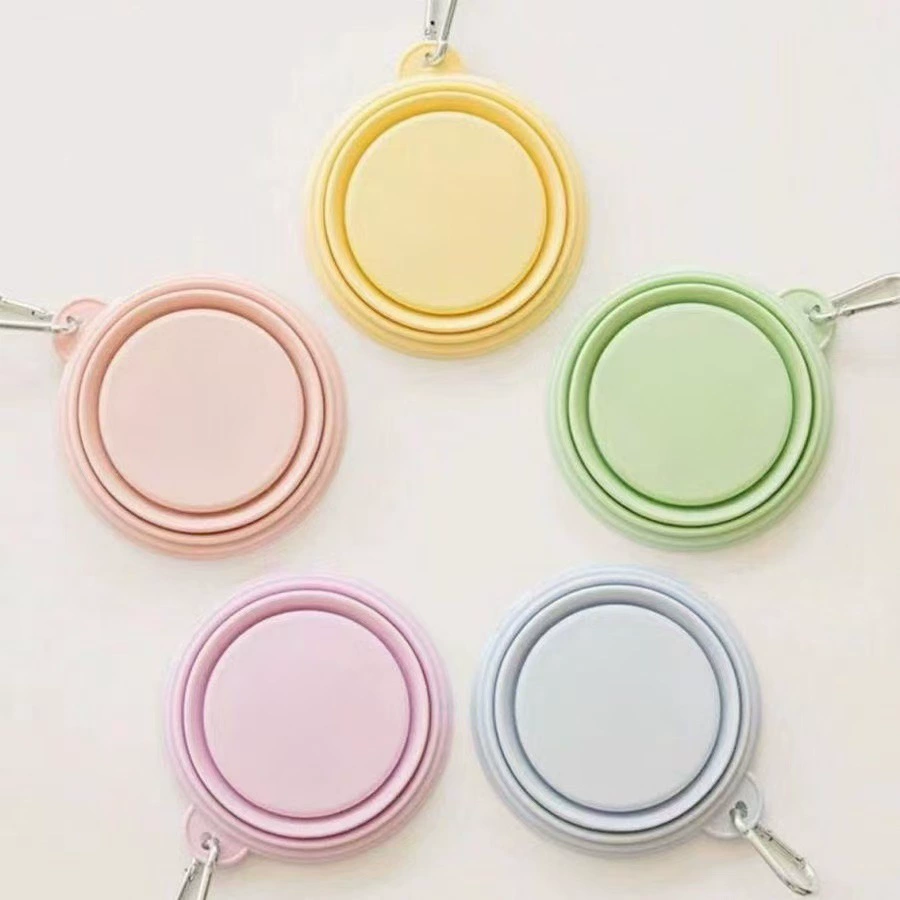 Складная миска для домашних животных Macaron, миска для собак, портативная миска для собак, миска для еды, уличная миска для кошек, питьевая вода, миска для собак, питьевая вода