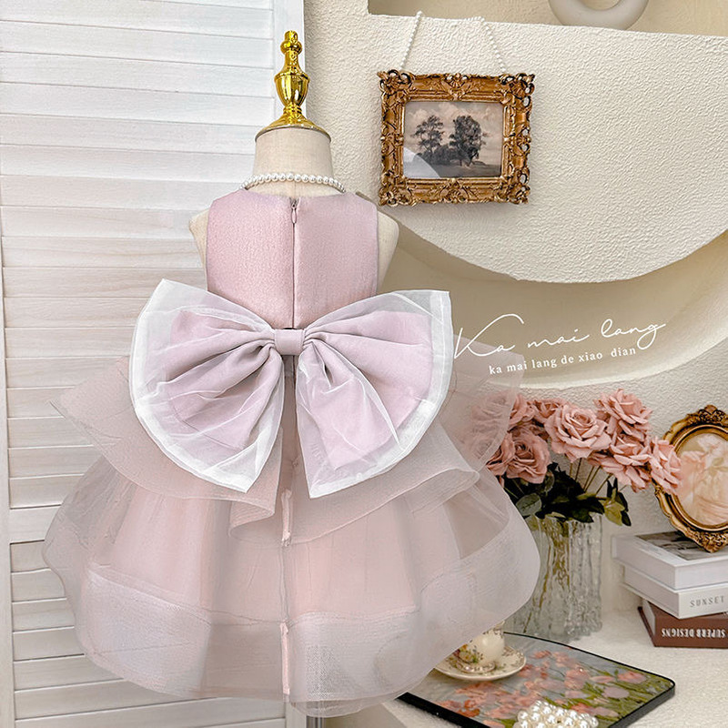 Girls' Dress 2025 Summer High-End Birthday Dress Baby Girl Tutu Dress Princess Dress Girls' Dress 2025 Summer High-End Birthday Dress Baby Girl Tutu Dress Princess Dress