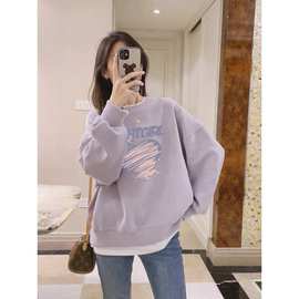 小个子卫衣2025新款爆款女春秋冬季减龄洋气宽松圆领长袖上衣外套