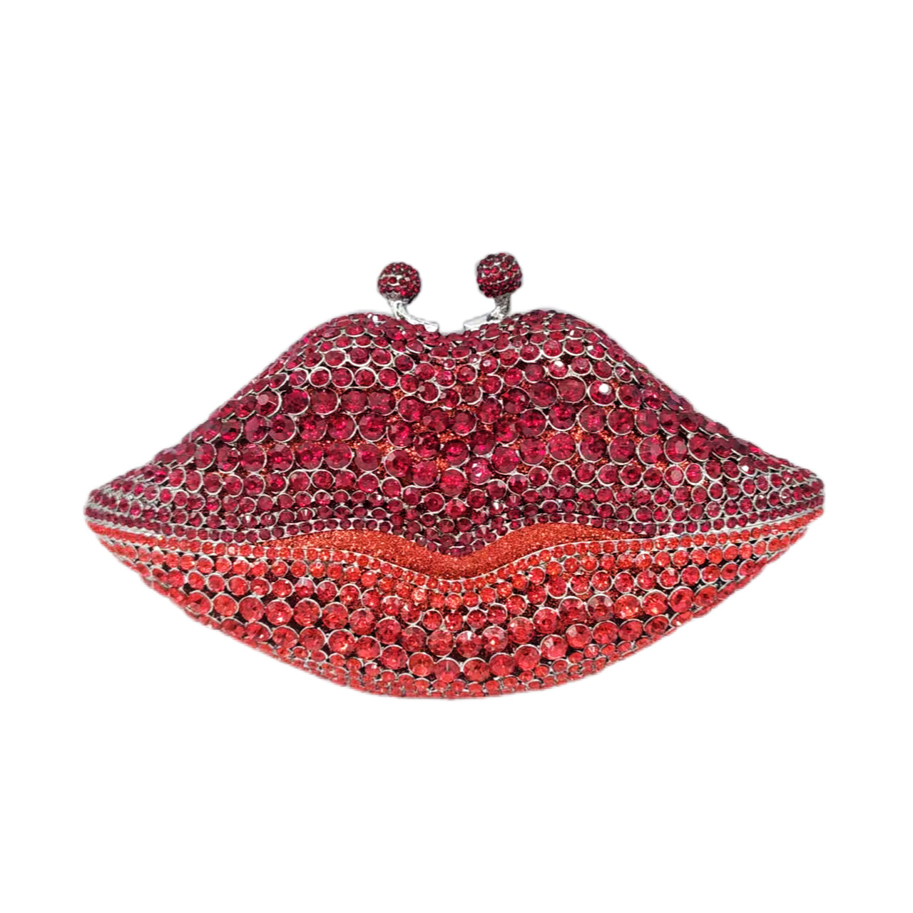 Transfronterizos labios con diamantes bolsas de cena damas vestido de fiesta bolsas de mano de diamantes bolsas de metal Clutch bag