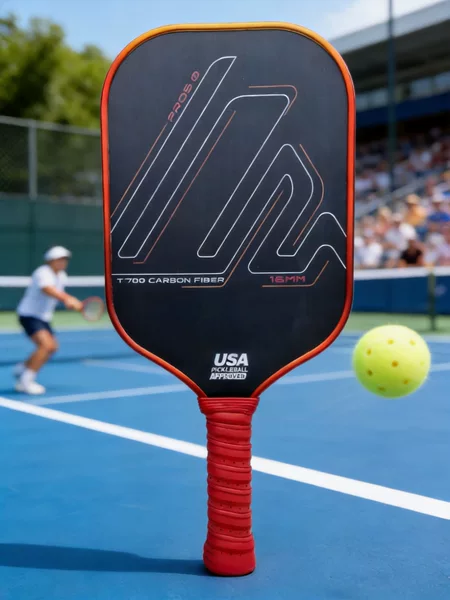 Titanium wire metal edge pickleball paddle, heat-pressed one-piece paddle, specialized for sports competition, T700 carbon fiber paddle