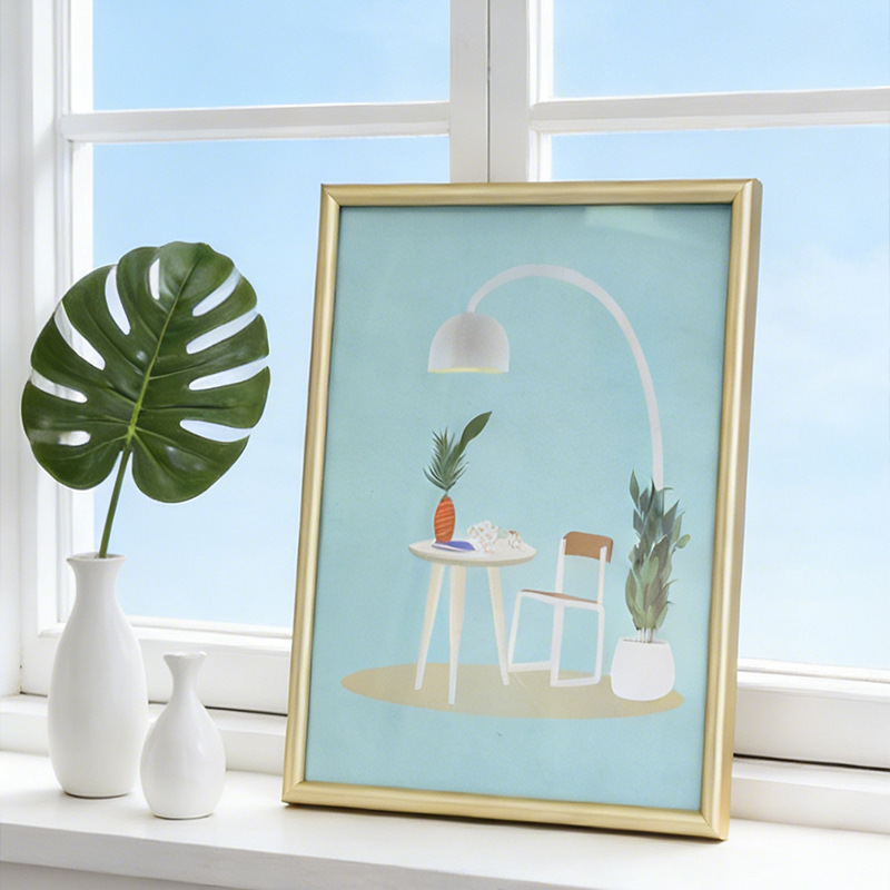 Cross-Border Aluminum Alloy Photo Frame, Home-Style Metal Display Frame, 6inch A4 Advertising Exhibition Poster Metal Picture Frame Cross-Border Aluminum Alloy Photo Frame, Home-Style Metal Display Frame, 6inch A4 Advertising Exhibition Poster Metal Picture Frame