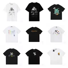 Cross-border Donkey Brand Corrected Version 2025 New Summer Cotton Printed Short-Sleeve T-Shirt Loose Round Neck Unisex