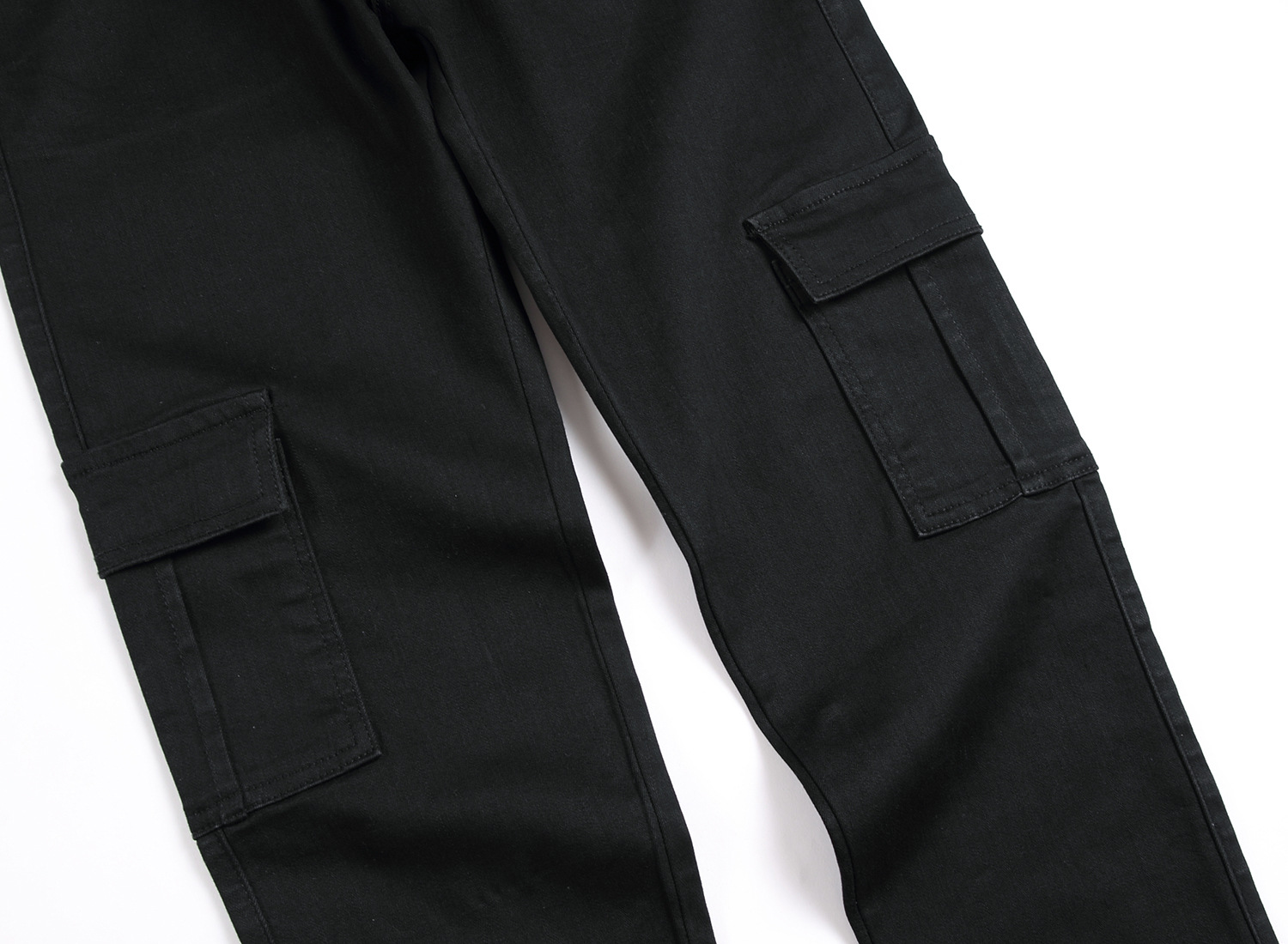 Style européen haute élasticité hommes jean vêtements de travail Denim pantalon multi-poches coupe ajustée mode jean chaud pantalon_voghion.com
