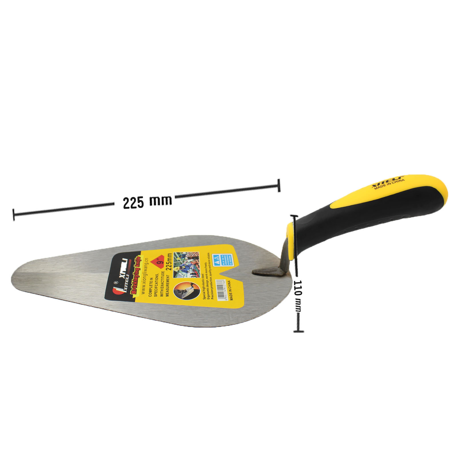 Herramientas directas de fábrica melocotón cuchillo de colocación de ladrillo al por mayor soporte de paleta cuchillo de azulejo de cabeza redonda puntiaguda ovalada