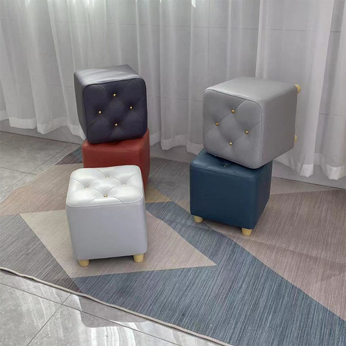 Technology cloth stool, home shoe-changing stool, doorway shoe-wearing stool, coffee table, low stool, light luxury stool, sofa footrest stool, pier stool