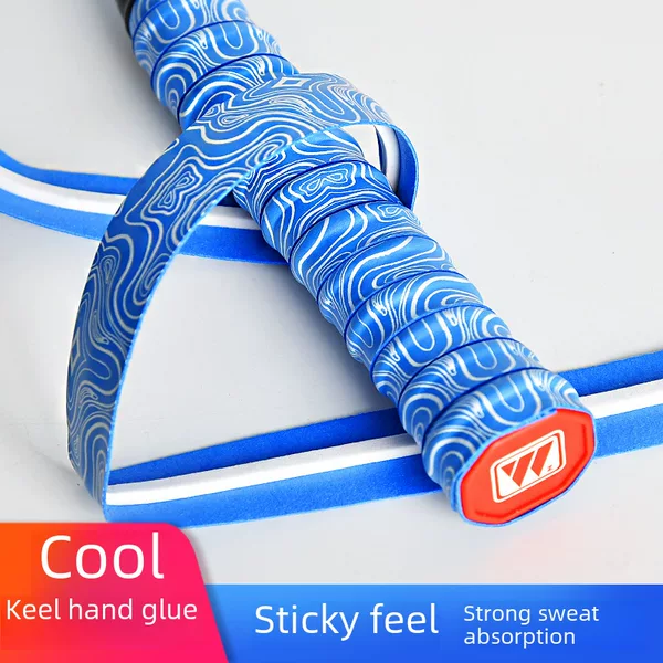 Badminton Racket Glue Keel Coated Sweat-Absorbent Belt Mesh Racket Fishing Rod Non-Slip Perforated Breathable Wrapping Belt New Fancy