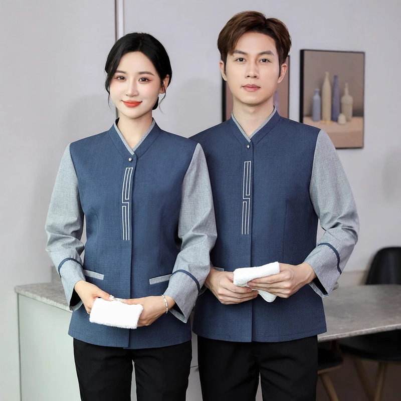 Short-sleeved work uniforms for hotel housekeeping staff, long-sleeved autumn and winter suits for property, hospital, and hotel cleaning staff Short-sleeved work uniforms for hotel housekeeping staff, long-sleeved autumn and winter suits for property, hospital, and hotel cleaning staff
