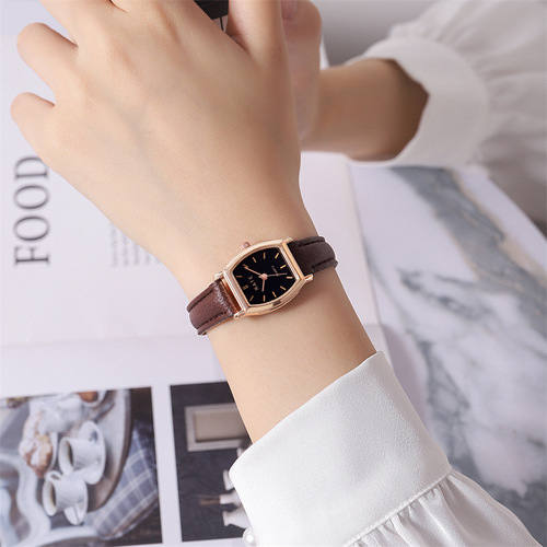 Korean trend minimalism personalized retro Harajuku style quartz band couple watches for men and women