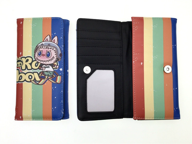 Длинный кожаный кошелек? polyurethane card holder with zipper, интернет-селебрити