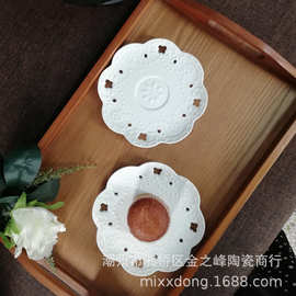 欧式婚庆蛋糕盘 下午茶点盘 缕空奶酪碟甜品碟小吃碟