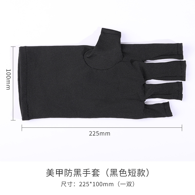 Nail black gloves (black short)