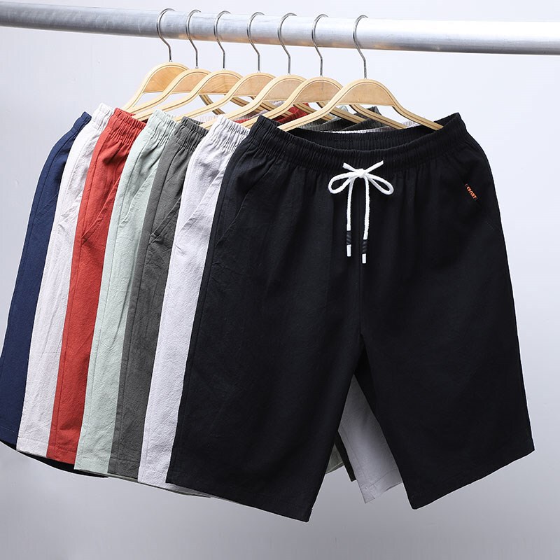 Men's Rest Linen Loose Waist Half Leg 7-point Pants Capri Pants Casual Student Half Pants 6 Six-point Cotton and Linen Shorts Men's Rest Linen Loose Waist Half Leg 7-point Pants Capri Pants Casual Student Half Pants 6 Six-point Cotton and Linen Shorts