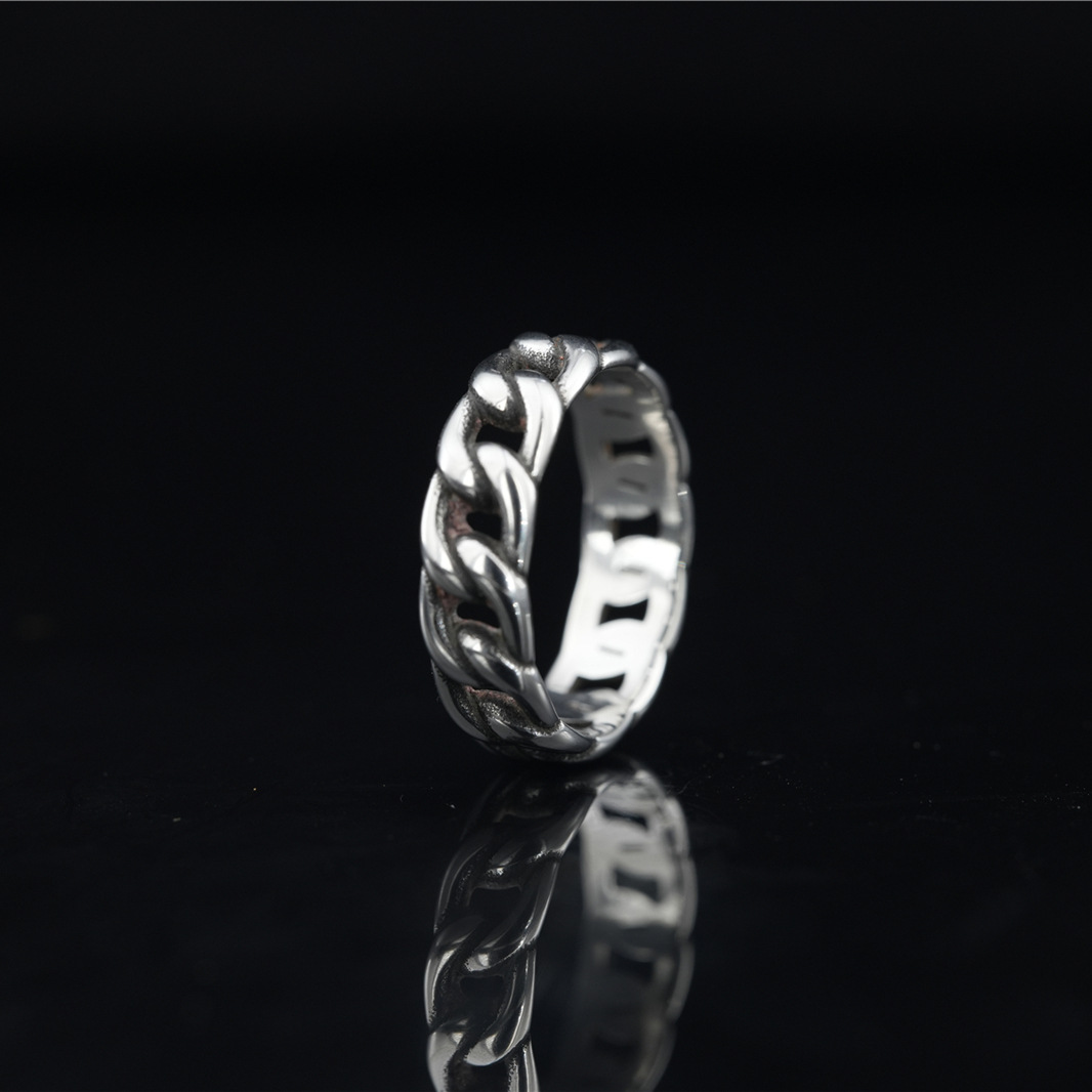 Small design woven fashionable ring stainless steel for men and…