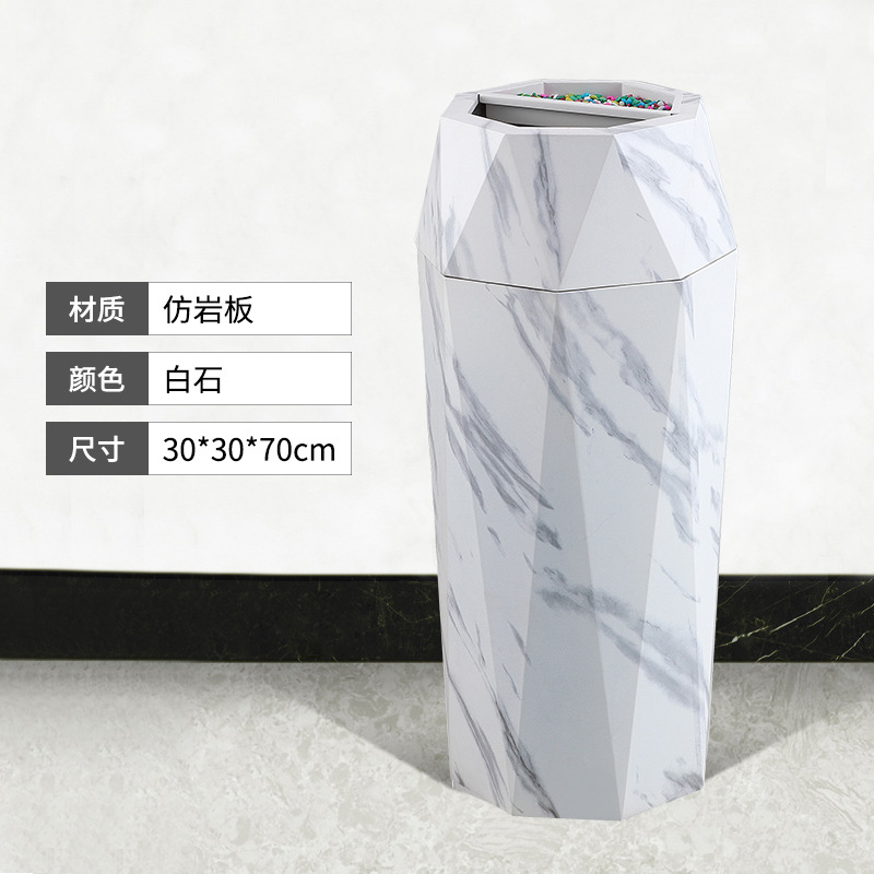 Elegante blanco-mármol blanco tamaño pequeño