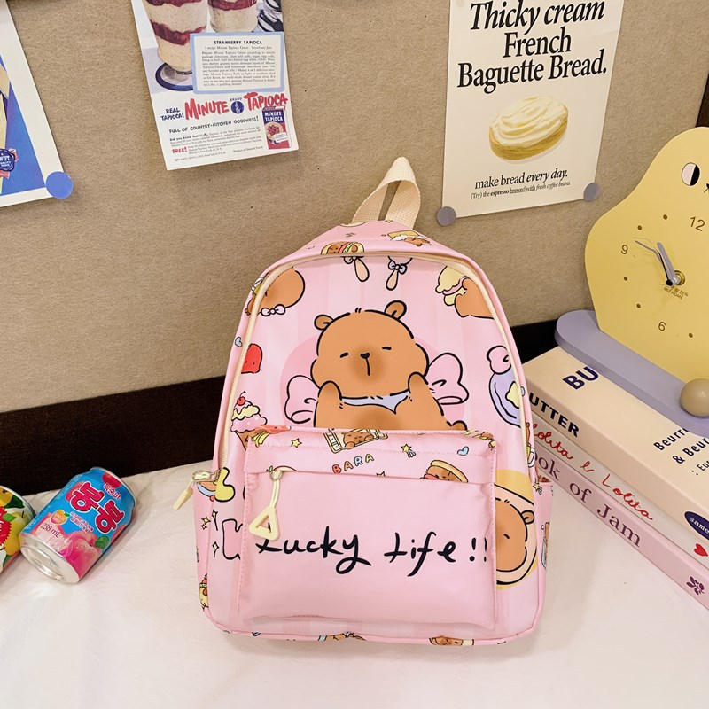 Mochila infantil para bebés lindas mochilas capibara para niños y niñas 2025 nueva mochila infantil de gran capacidad