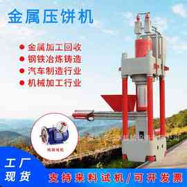 自动排屑上料铁屑压饼机液压铝粉屑饼机镁屑金属屑全自动压饼机