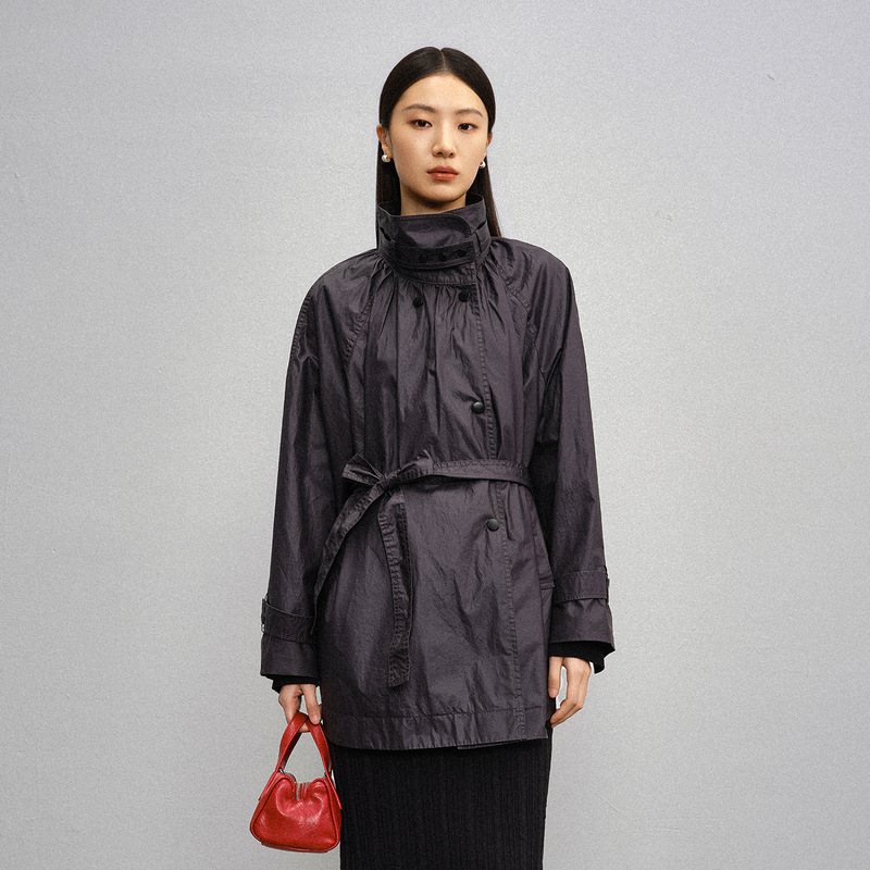 2026 Spring New Cool and Stylish Stand Collar Outdoor Jacket for Women, Fashionable Loose Slimming Long Sleeve Windbreaker Coat Trend 2026 Spring New Cool and Stylish Stand Collar Outdoor Jacket for Women, Fashionable Loose Slimming Long Sleeve Windbreaker Coat Trend