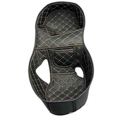 Suitable for Honda SH125i20-26 models, seat compartment mat, waterproof and noiseless seat compartment liner, motorcycle storage box (Motorcycle cushion) - honda-sh125i-black-with-gold-stripes