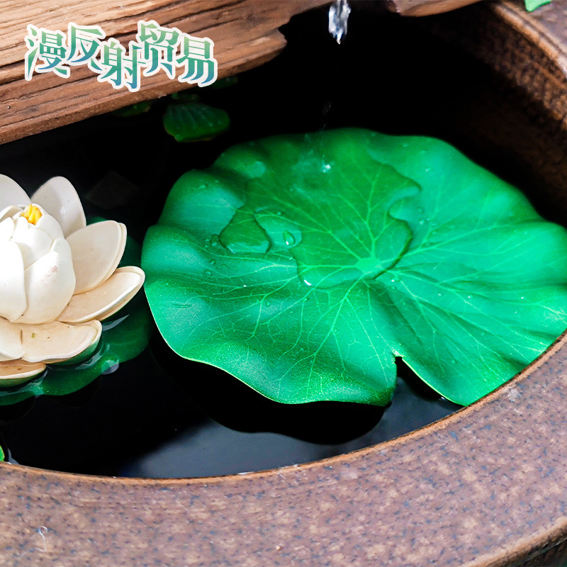 Explosiva pecera de método antiguo cultivo de peces EVA nenúfar loto hoja de loto decoración piscina simulación hoja de loto paisaje flotante al por mayor