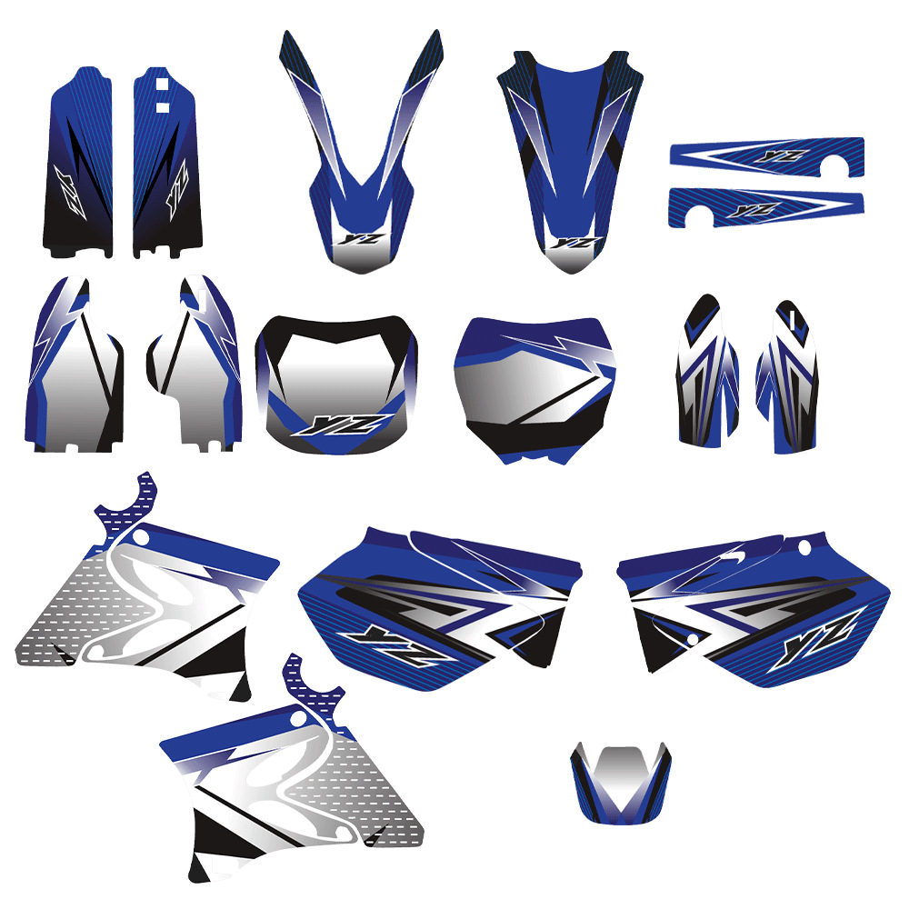 Aplicable a 02 - 14 Yamaha YZ125 YZ250 YZ 125 YZ 250 conjunto completo de pegatinas de motocicleta