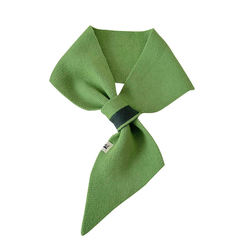 Bufanda pequeña de lana de punto para mujer Otoño e Invierno estilo coreano versátil protección del cuello perezoso perforado toalla del oído bufanda caliente del estudiante