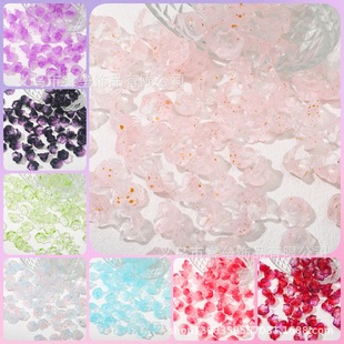 Gradient Antique Style Glass 12mm Wind Chime Flower Stamen Flower Heart Bell Flower Holder Glass DIY Chinese Style Hairpin Antique Style Accessories