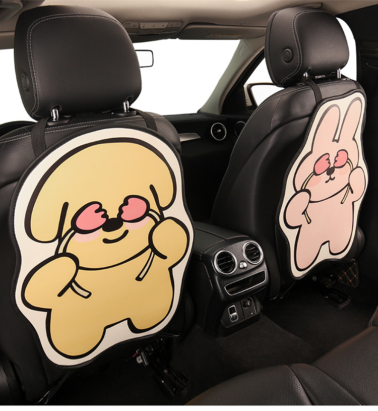 Tulip Biye Small Animal Design Car Seat Back Anti-Kick Pad, Car Seat Anti-Dirt Pad, Universal for All Seasons, Rear Seat