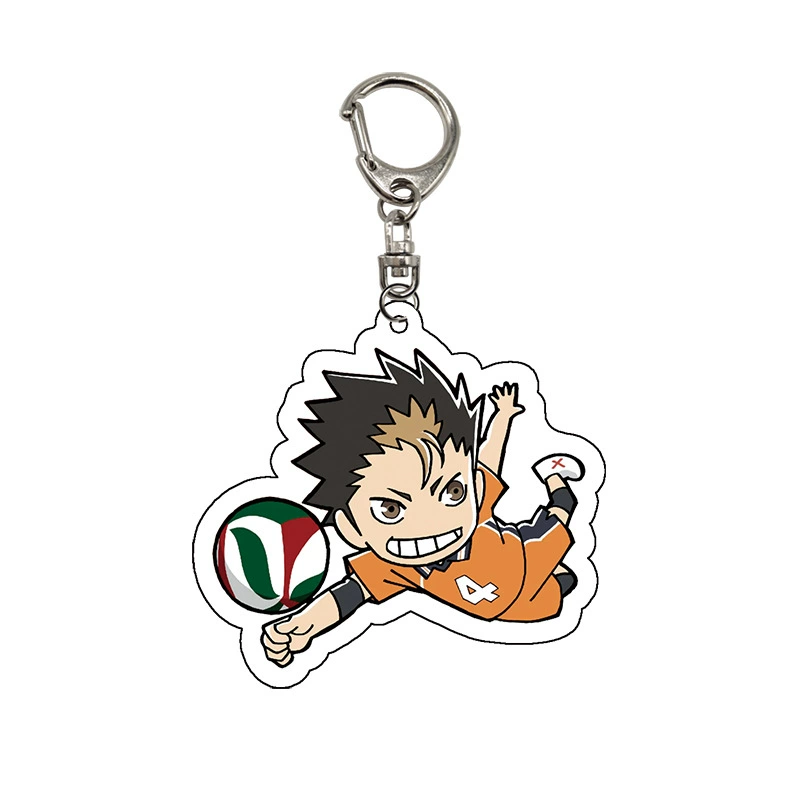 Акриловый брелок (PQ Junior) персонажи Haikyuu!!, 6–6,5 см x 3 мм, кольцо из нержавеющей стали