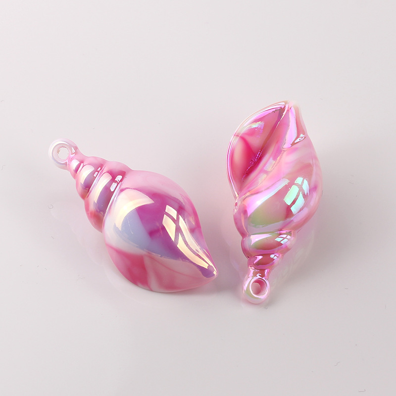 10g Weight Pendant Jewelry Making Type Charms Classification 1 Piece Quantity Acrylic Material Conch Pattern All Seasons Season Plating Design Marine Style Style 1 Piece Acrylic Conch Pendant Charms 6