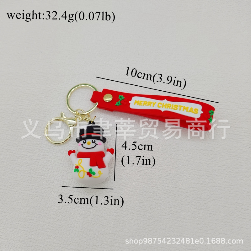 Nueva SERIE DE Navidad llavero colgante muñeco de nieve muñeca Santa Claus árbol de Navidad llavero accesorios al por mayor