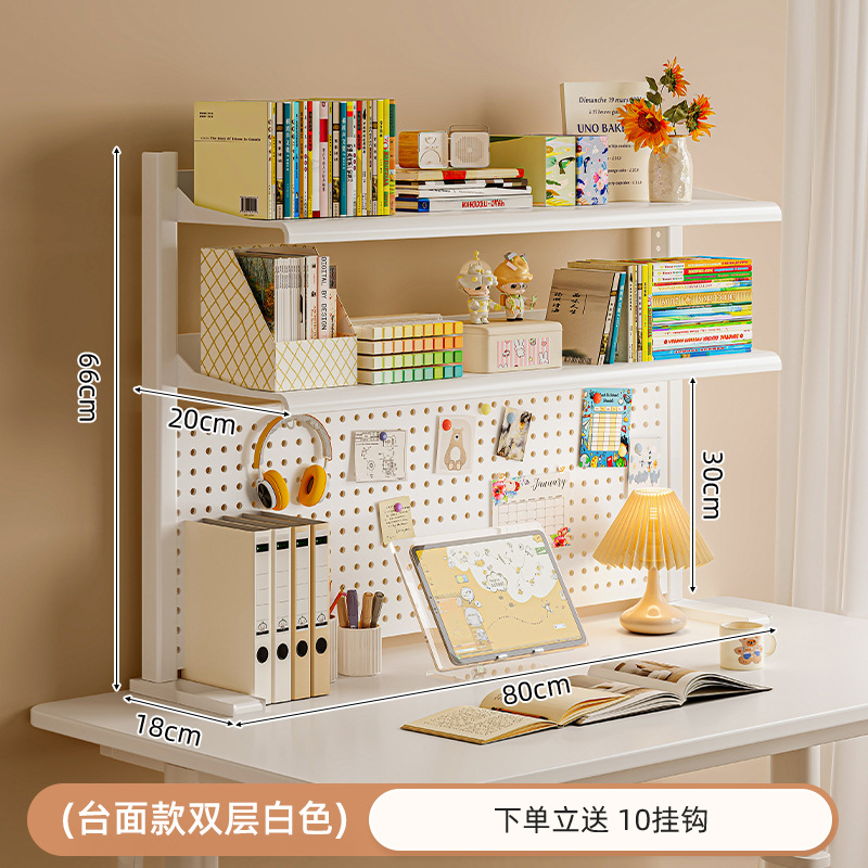 Estante de escritorio estante de escritorio estante de hierro forjado multicapa estante de exhibición para estudiantes