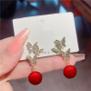 Long silver needle, design universal earrings, silver 925 sample, internet celebrity, trend of season