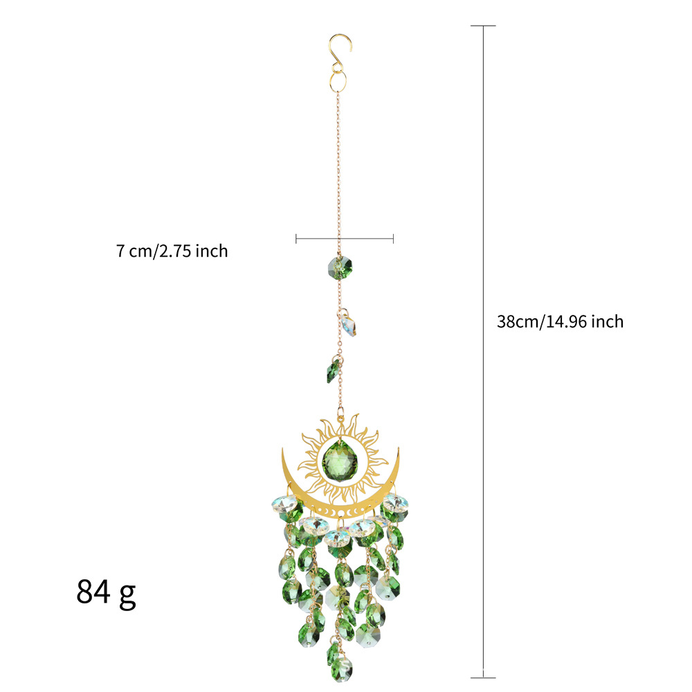 Holiday, Home, Daily Occasion Simple Style Geometric Sun Moon Crystal Suncatcher Wind Chime Wall Art