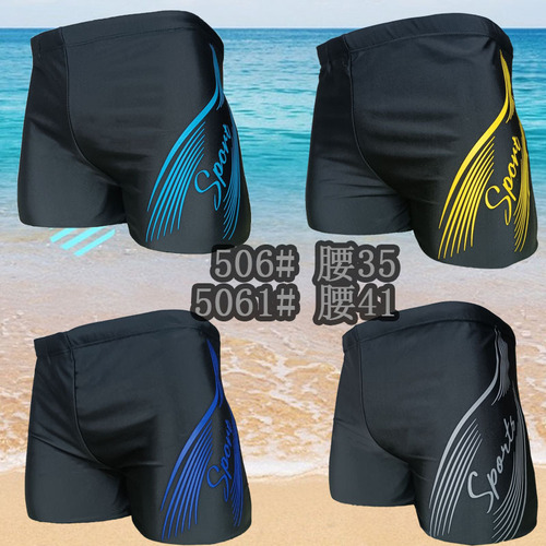 Men's Straight Print Beach Hot Spring New Style Swim Trunks Equipment Factory Wholesale Plus Size Disposable Summer Cross-border