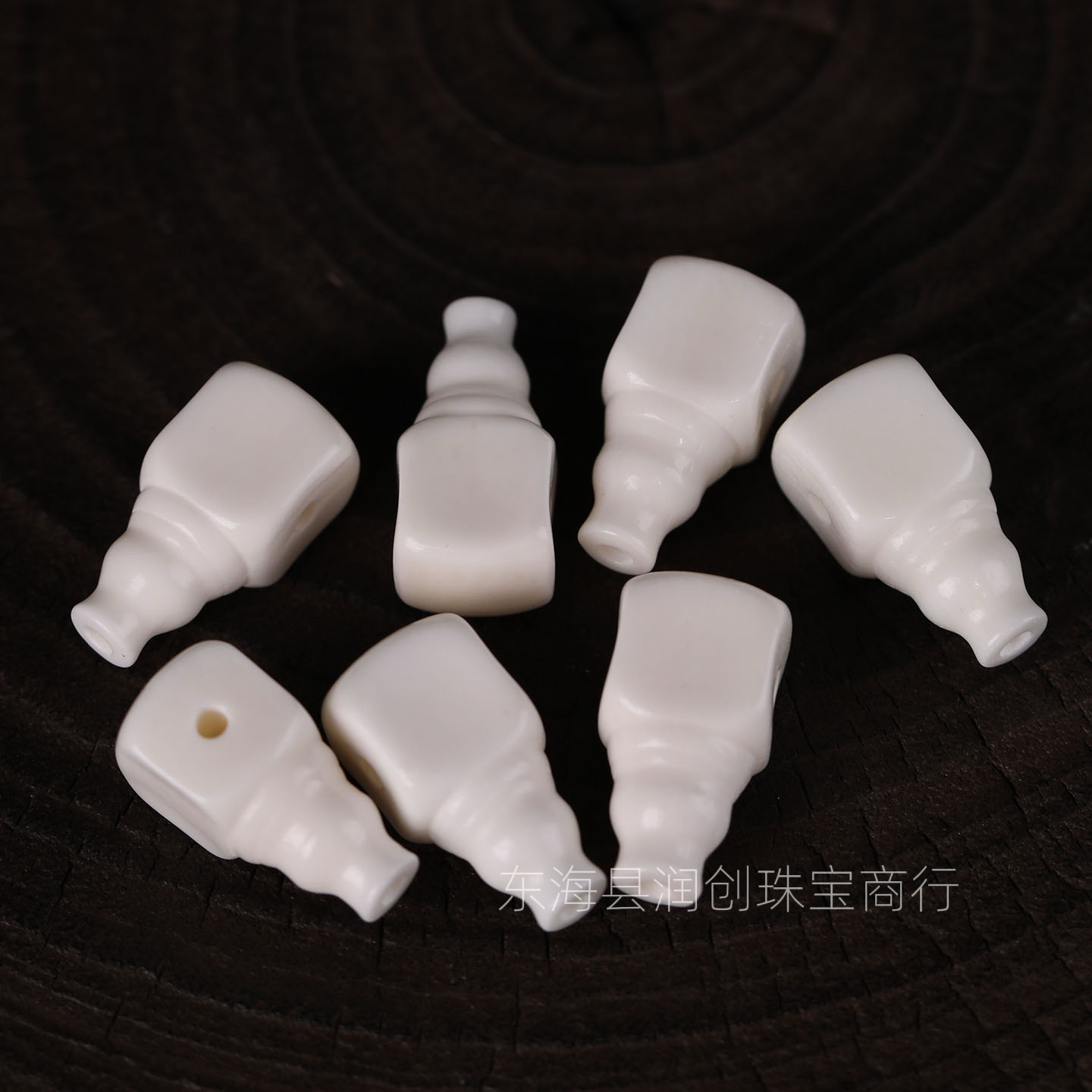Camel bone cube-shaped three-way semi-finished craft accessory for Buddhist beads, handmade DIY bracelet separator bead accessory, decorative component