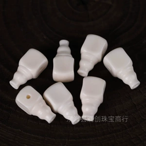 Camel bone cube-shaped three-way semi-finished craft accessory for Buddhist beads, handmade DIY bracelet separator bead accessory, decorative component