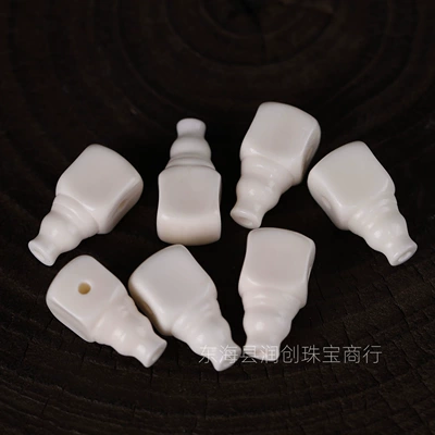 Camel bone cube-shaped three-way semi-finished craft accessory for Buddhist beads, handmade DIY bracelet separator bead accessory, decorative component (Zərgərlik ara hissələri) - the-size-of-the-sugar-cube-connector-is-approximately-2010mm